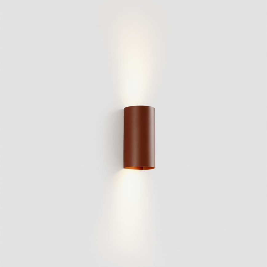 FARO 40541 - Vägglampa SOLE 2xGU10/8W/230V tegelsten rund