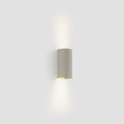 FARO 40544 - Vägglampa SOLE 2xGU10/8W/230V grå vågformad rund
