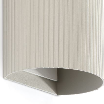 FARO 40544 - Vägglampa SOLE 2xGU10/8W/230V grå vågformad rund
