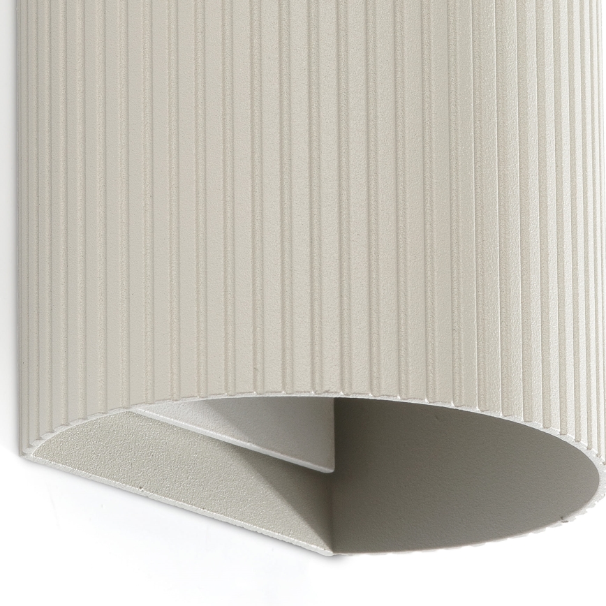 FARO 40544 - Vägglampa SOLE 2xGU10/8W/230V grå vågformad rund