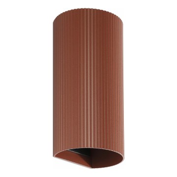 FARO 40545 - Vägglampa SOLE 2xGU10/8W/230V tegelsten vågformad rund