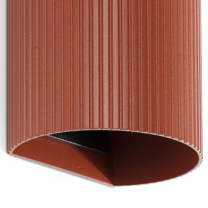 FARO 40545 - Vägglampa SOLE 2xGU10/8W/230V tegelsten vågformad rund