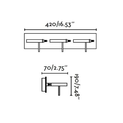 FARO 40805 - LED Väggbelysning BOREAL 3xLED/5W/230V