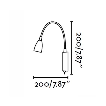 FARO 40994 - Vägglampa LOKE LED/3W/230V