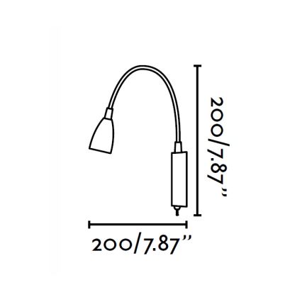 FARO 41020 - Vägglampa LOKE LED/3W/230V