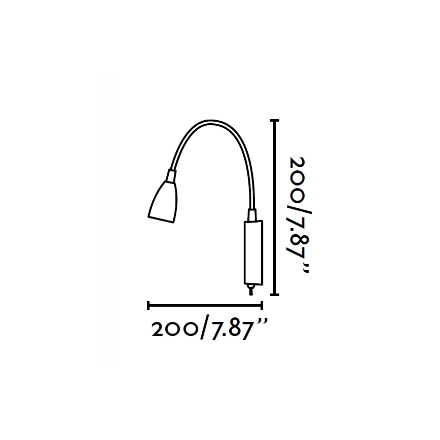 FARO 41020 - Vägglampa LOKE LED/3W/230V