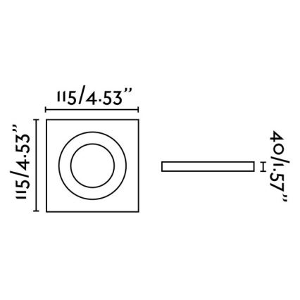 FARO 43402 - Ram för Infälld belysning  ARGÓN vit 