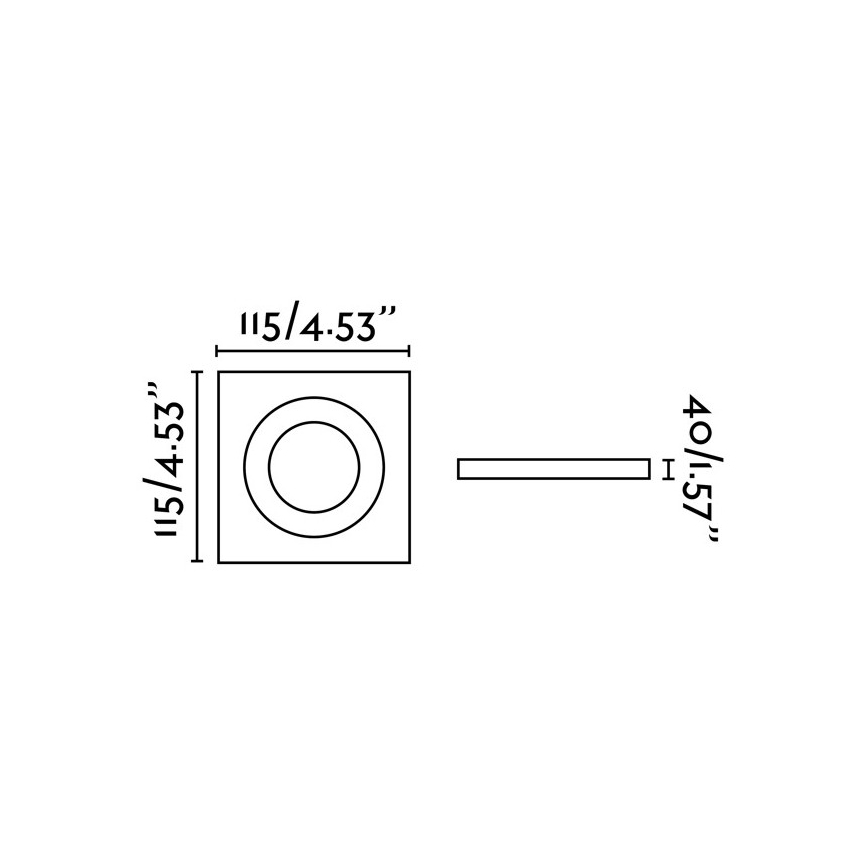 FARO 43402 - Ram för Infälld belysning  ARGÓN vit 