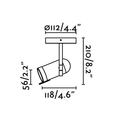 Faro 43530 - Spotlight ORLEANS 1xGU10/8W/230V svart