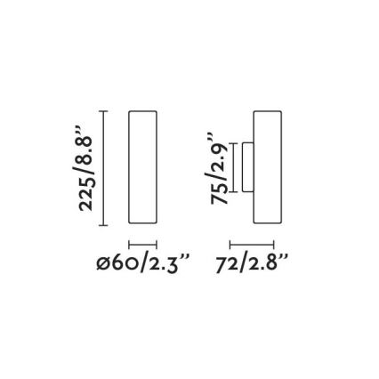 FARO 43760 - Vägglampa STAN 2xGU10/8W/230V gyllene