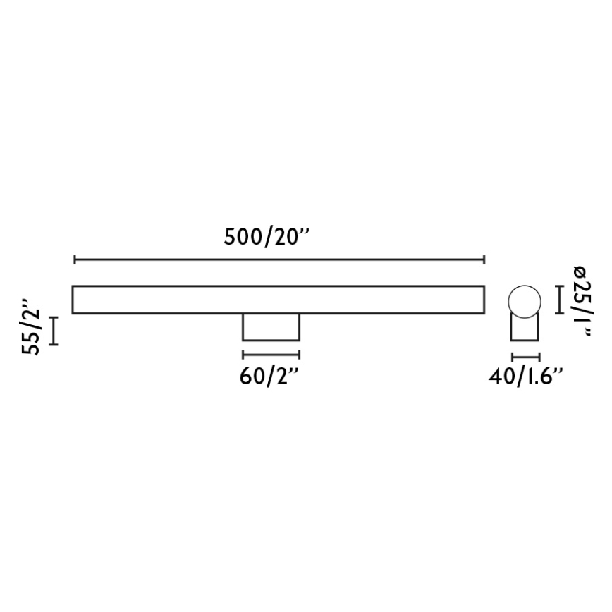 FARO 63553 - Badrumsspegel med LED-belysning CALMA LED/7W/230V IP44 svart