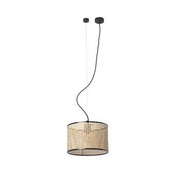 FARO 64314-48 - Ljuskrona med upphängningsrem MAMBO 1xE27/15W/230V rotting/svart