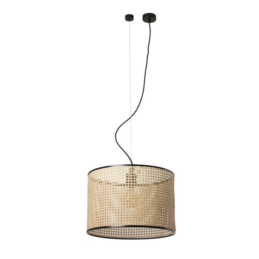 FARO 64314-49 - Ljuskrona med upphängningsrem MAMBO 1xE27/15W/230V d. 45 cm rotting/svart