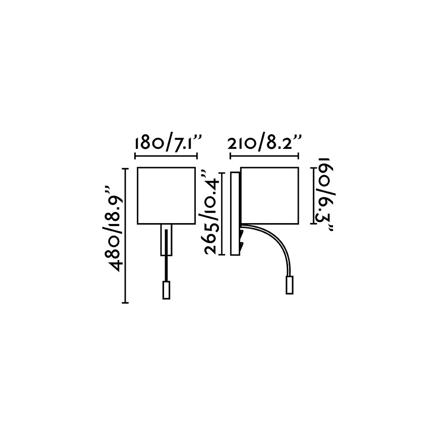 Faro 64323 - LED Väggbelysning 1xE27/3W/ + LED/3W/230V