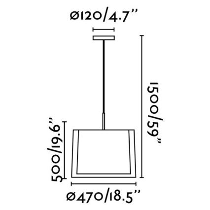 FARO 68549 - Ljuskrona med upphängningsrem SABA 1xE27/15W/230V beige