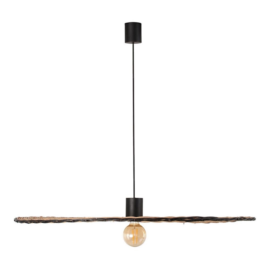 FARO 68590-70 - Takkkrona på ett snöre  COSTAS 1xE27/15W/230V d. 100 cm svart /rotting