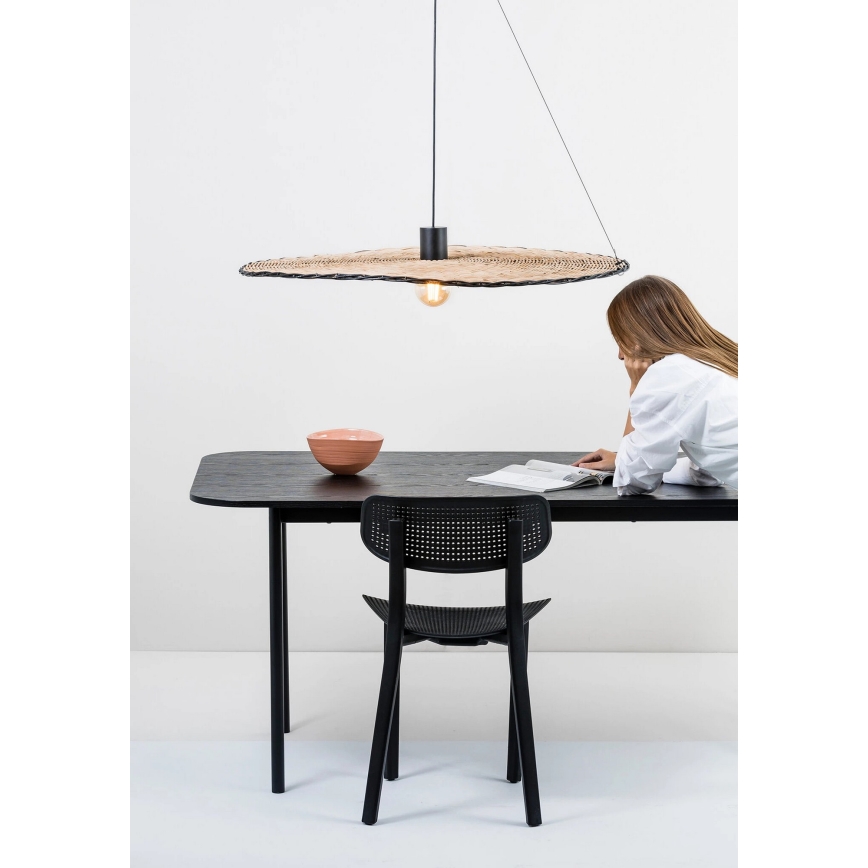 FARO 68590-70 - Takkkrona på ett snöre  COSTAS 1xE27/15W/230V d. 100 cm svart /rotting