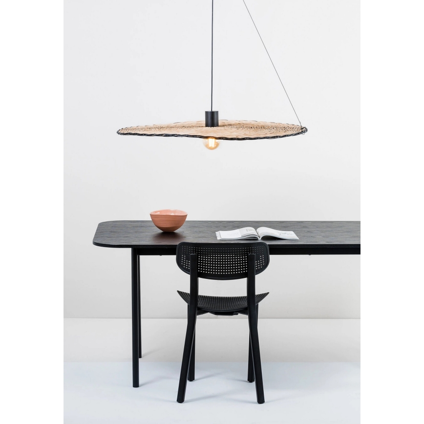 FARO 68590-70 - Takkkrona på ett snöre  COSTAS 1xE27/15W/230V d. 100 cm svart /rotting