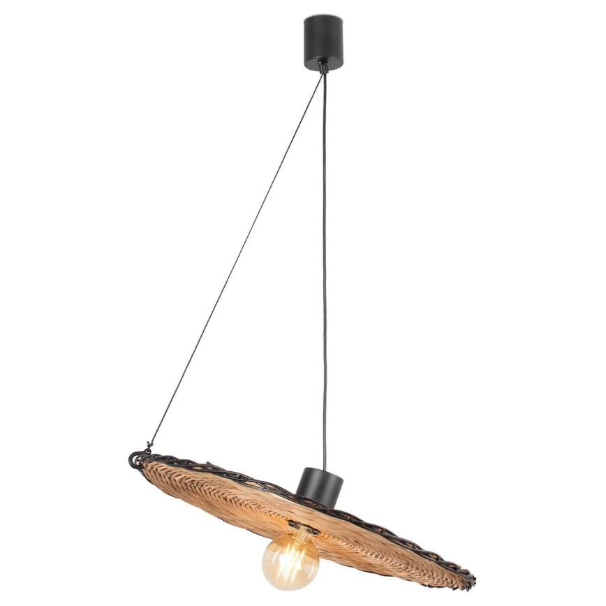 FARO 68590-70 - Takkkrona på ett snöre  COSTAS 1xE27/15W/230V d. 100 cm svart /rotting