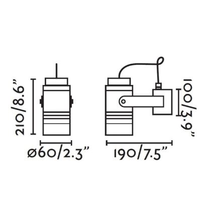FARO 70260 - Utomhus Väggbelysning LIT 1xGU10/8W/230V IP54