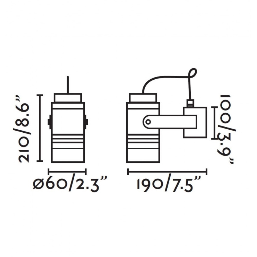 FARO 70260 - Utomhus Väggbelysning LIT 1xGU10/8W/230V IP54