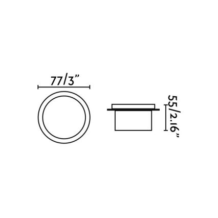 FARO 70265 - LED infälld Badrumbelysning GALO LED/3W/230V IP54