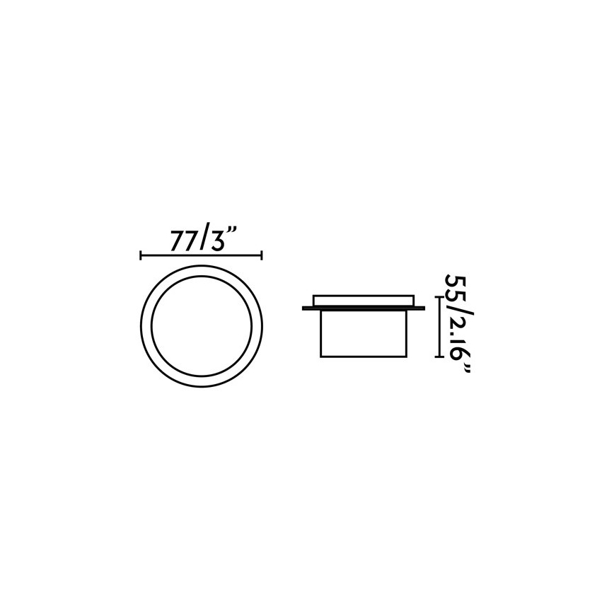 FARO 70265 - LED infälld Badrumbelysning GALO LED/3W/230V IP54
