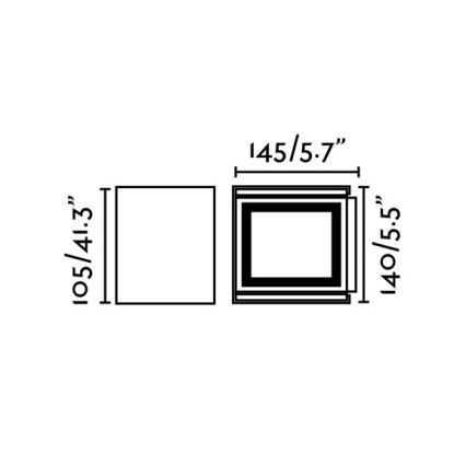 FARO 70270 - LED vägglampa för utomhusbruk OLAN 2xLED/3W/230V IP54