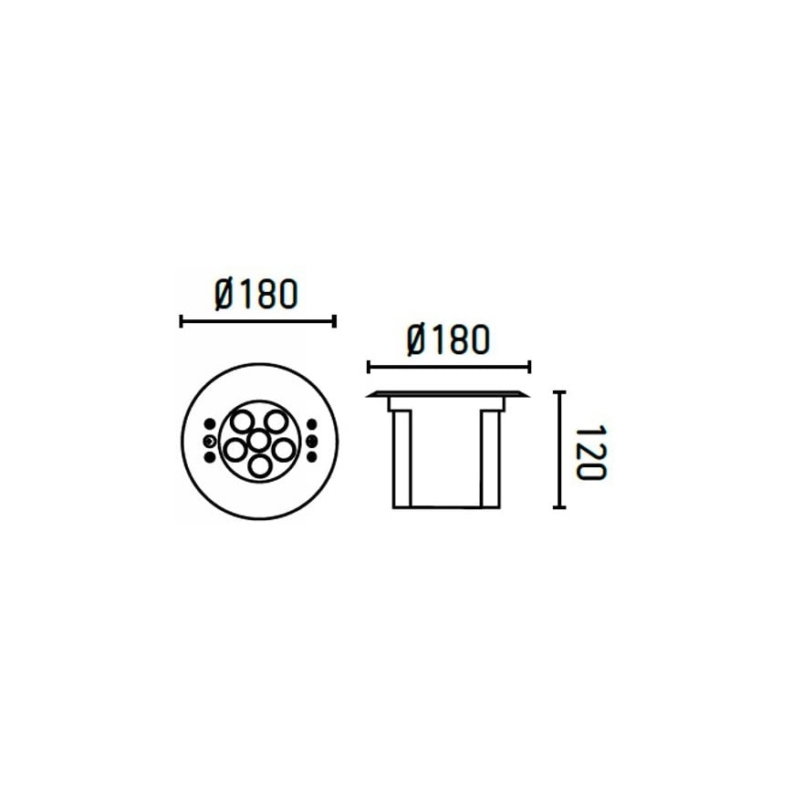 FARO 70456 - LED RGB infälld lampa för utomhusbruk EDEL LED/18W/24V IP68