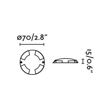 FARO 70564 - LED Utomhus infälld armatur KEENAN-3 LED/1W/12V IP67