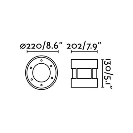 FARO 70587 - LED uppfartslampa för utomhusbruk SURIA-24 LED/24W/230V IK08 IP67