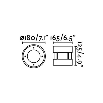 FARO 70589 - LED uppfartslampa för utomhusbruk SURIA-12 LED/12W/230V IK08 IP67