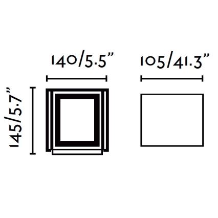 FARO 70637 - LED Utomhus Väggbelysning OLAN 2xLED/3W/230V IP54