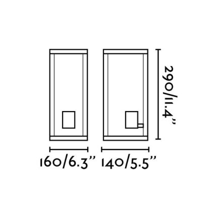 FARO 70773 - Utomhus Väggbelysning NALA 1xE27/15W/230V IP54