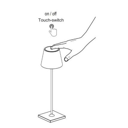 FARO 70776 - LED Dimbar LED touch bordslampa för utomhusbruk TOC LED/2,2W/230V IP54