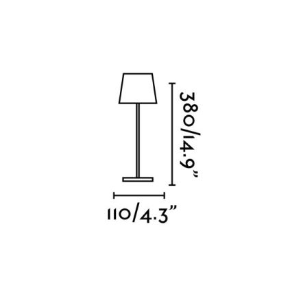 FARO 70776 - LED Dimbar LED touch bordslampa för utomhusbruk TOC LED/2,2W/230V IP54