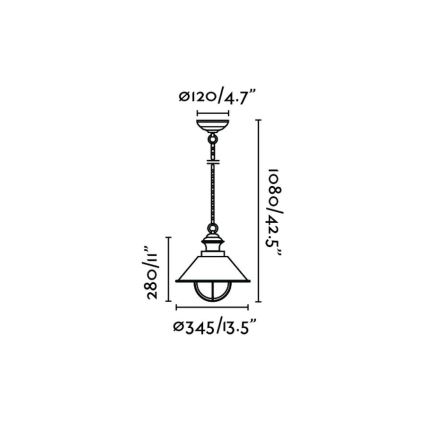 FARO 71139 - Utomhus Hängande lampa NAUTICA 1xE27/11W/230V