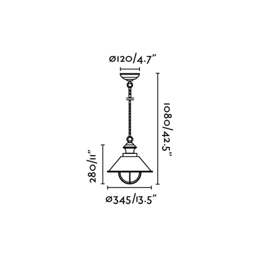 FARO 71139 - Utomhus Hängande lampa NAUTICA 1xE27/11W/230V