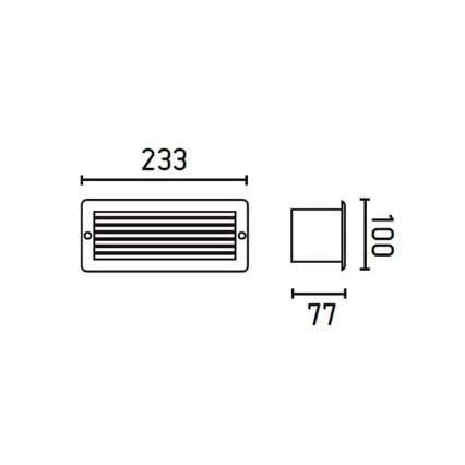 FARO 71480 - Utomhus Väggbelysning ESCA 1xE27/40W/100-240V IP44