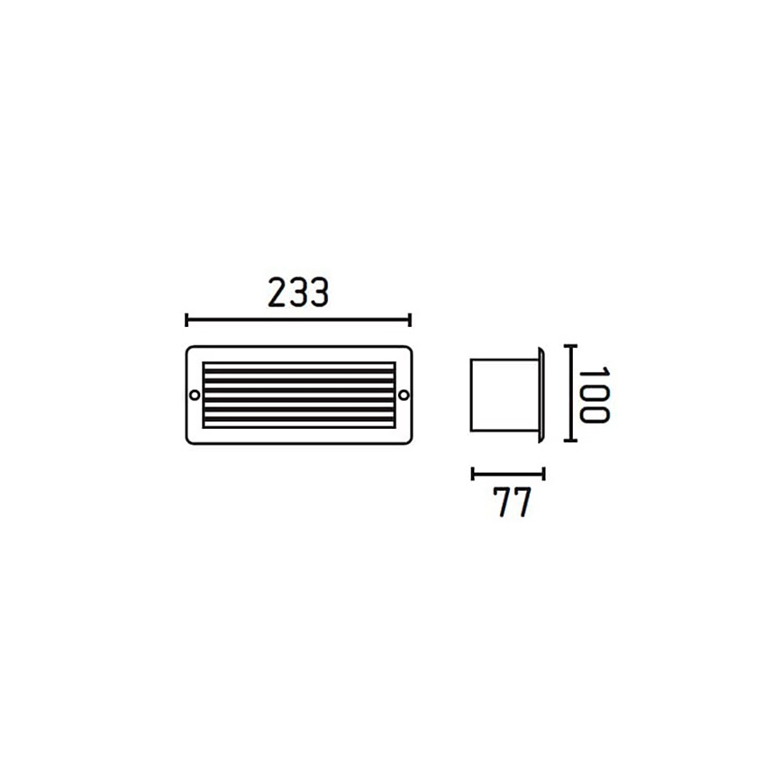 FARO 71480 - Utomhus Väggbelysning ESCA 1xE27/40W/100-240V IP44