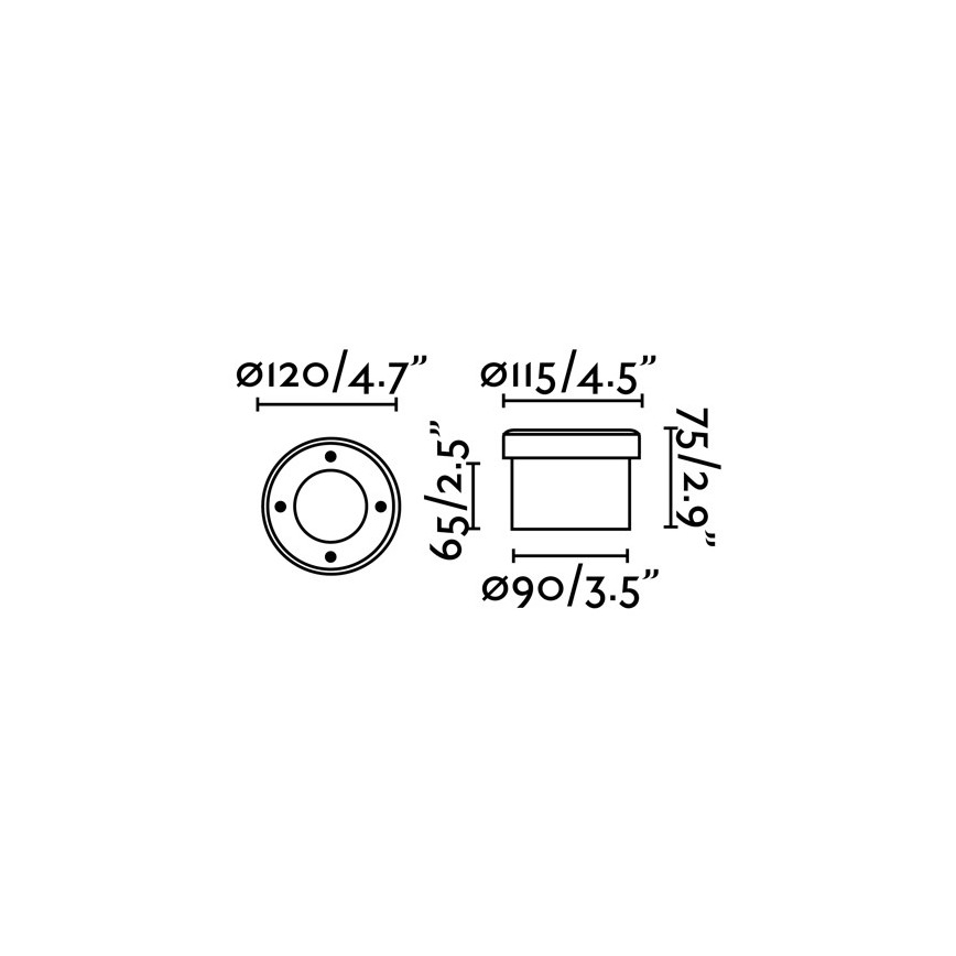 FARO 71495 - LED uppfartslampa för utomhusbruk LIO 1xGX53/6W/230V IK08 IP67