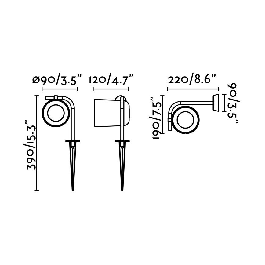 FARO 71546 - Utomhus Väggbelysning FLOW 1xGU10/8W/230V IP65