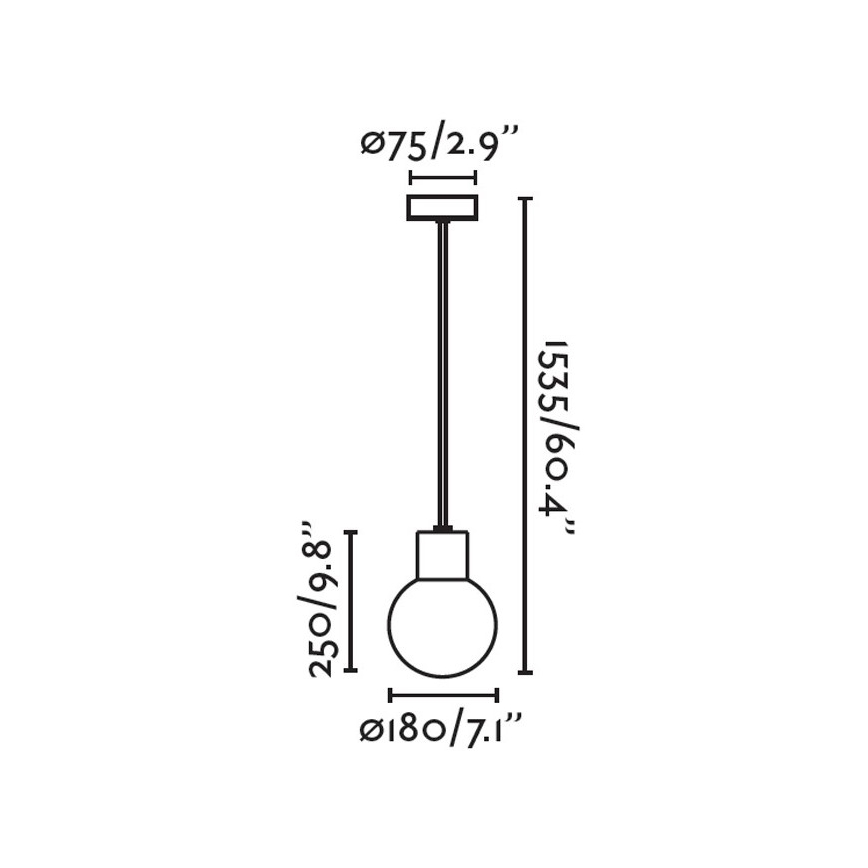 FARO 74427C-01 - Utomhus Ljuskrona med snöre MOON 1xE27/15W/230V IP44