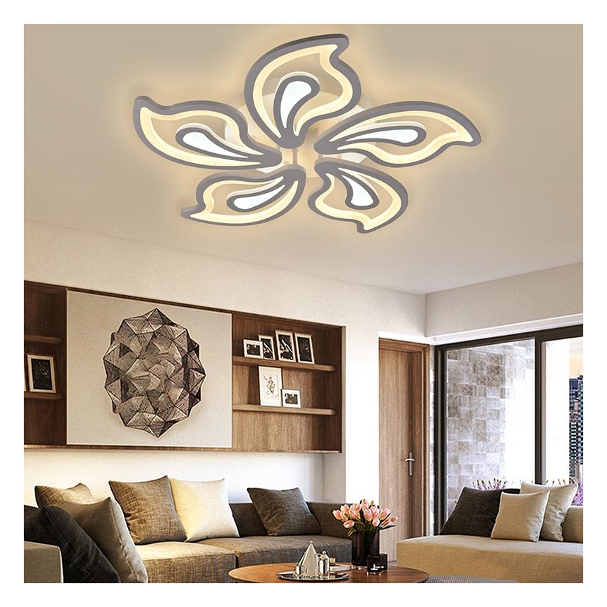 Fäst LED ljusreglerad ljuskrona LED/125W/230V 3000-6500K + fjärrkontroll