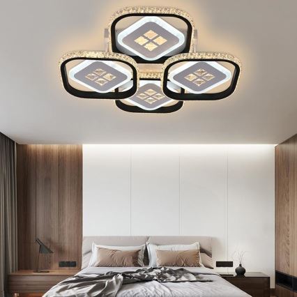 Fäst LED ljusreglerad ljuskrona LED/130W/230V 3000-6500K + fjärrkontroll