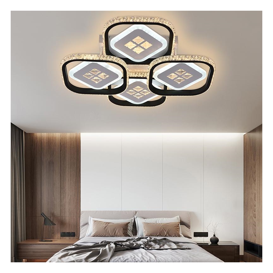 Fäst LED ljusreglerad ljuskrona LED/130W/230V 3000-6500K + fjärrkontroll