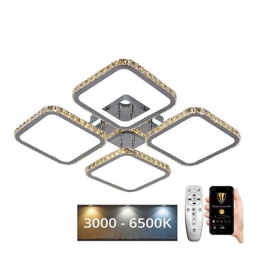 Fäst LED ljusreglerad ljuskrona LED/160W/230V 3000-6500K + fjärrkontroll