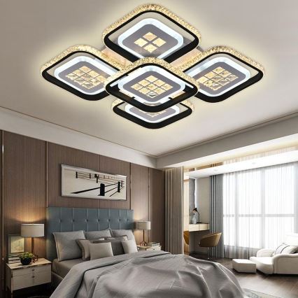 Fäst LED ljusreglerad ljuskrona LED/180W/230V 3000-6500K + fjärrkontroll