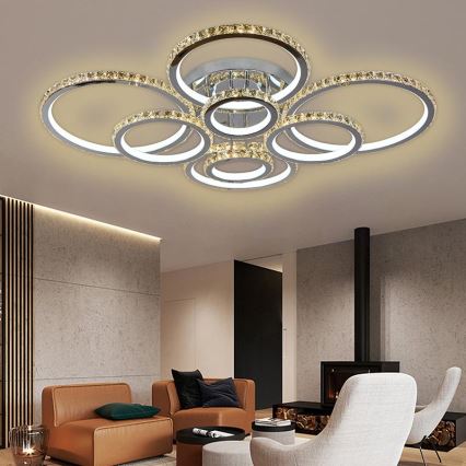 Fäst LED ljusreglerad ljuskrona LED/315W/230V 3000-6500K + fjärrkontroll