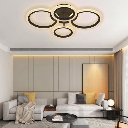 Fäst LED ljusreglerad ljuskrona LED/50W/230V 3000-6500K + fjärrkontroll